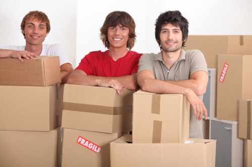 Fulham storage unit with furniture being prepared for pick-up