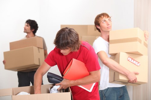 Professional movers assisting with a local move