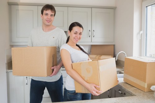 Organized moving truck storage space in Fulham